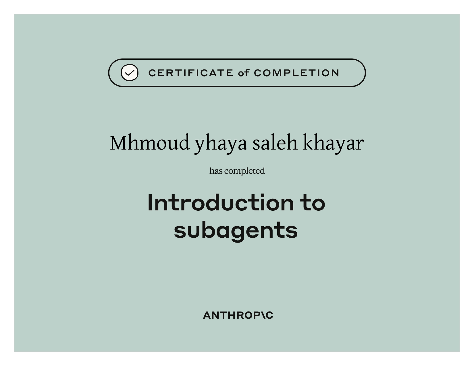 Certificate 1